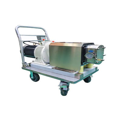 Rotor Pump Transfer Pump with Trolley Manual Speed Regulation Transfer Pump for Tomato Sauce, Vegetable Oil Transfer