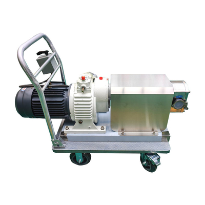 Rotor Pump Transfer Pump with Trolley Manual Speed Regulation Transfer Pump for Tomato Sauce, Vegetable Oil Transfer