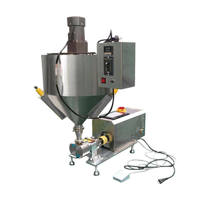 Semi-automatic Rotor Pump Peanut Butter Ketchup Honey Paint Pigment Cream Heating Hopper Filling Machine