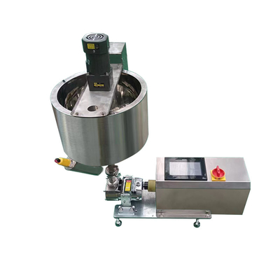 Semi-automatic Rotor Pump Peanut Butter Ketchup Honey Paint Pigment Cream Heating Hopper Filling Machine